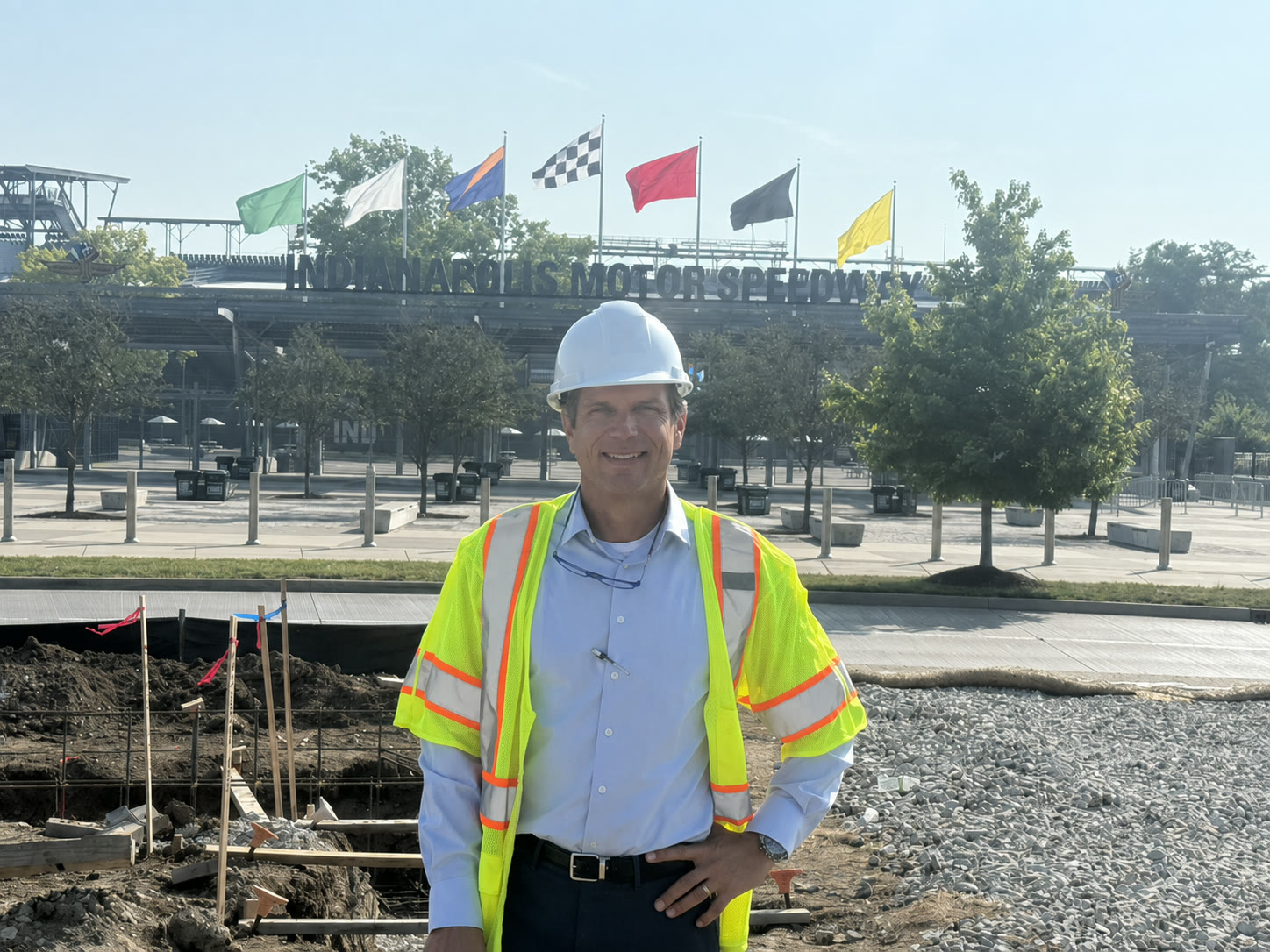 Don van Splunteren working at an active construction site